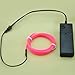 lychee 9ft EL Wire Neon Glowing Strobing Electroluminescent Light El Wire w/Battery Pack for Parties, Halloween Decoration (Pink)
