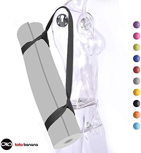 bobo banana Yoga Mat Strap Sling – Adjustable Durable Cotton Yoga Mat Carrier – Carrying Strap for Thick Yoga Mat