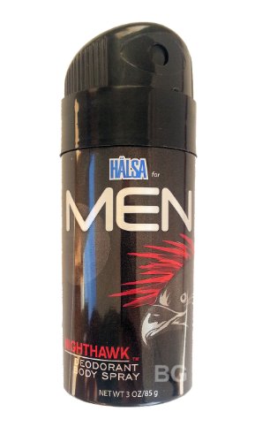 Halsa MEN NIGHTHAWK Deodorant Body Spray Anti Odor (2 Cans) 3 Oz... mtc