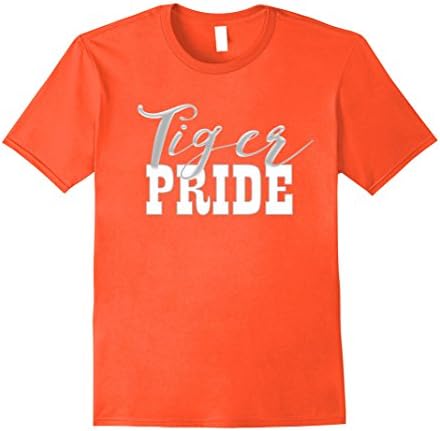 Men's Tiger Pride Spirit Wear T-Shirt Top Tshirt Tee T Shirt  Large Orange