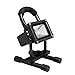 MEIKEE Rechargeable Work Light,10W Cordless Portable Outdoor LED Flood Light, 760 lumen, Daylight White, 6000K,Adapter and Car Charger Included, IP65 Waterproof, Outdoor Floodlight