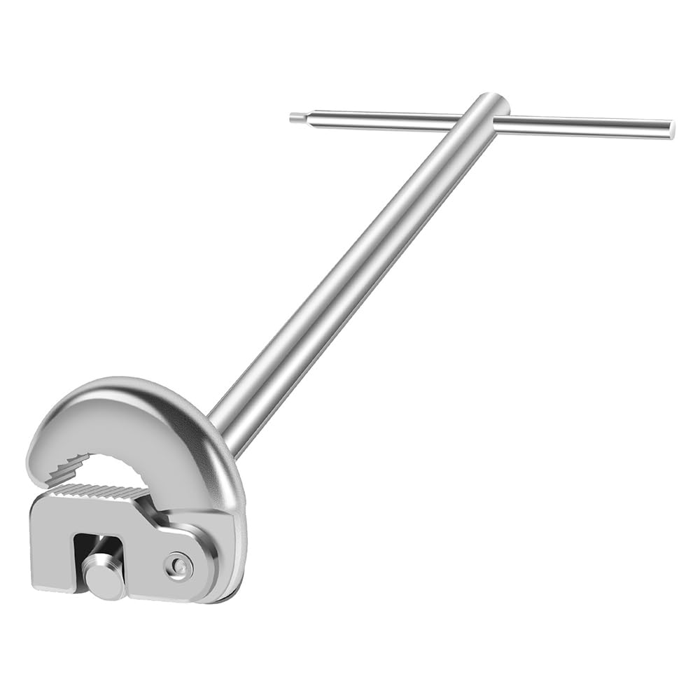 Hsthe Sea Basin Wrench Capacity of 12 inch, Sink Wrench, Adjustable Tap Nut Spanner for Fixing Back and Union Nuts Under Sink