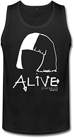 ZHENGMAO Men's Alive Sia Tank Top Size L Black