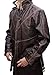 Trench Mens Leather Coat - Black Shearling Coats for Men