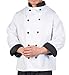 KNG Executive Chef Coat with Black Contrast, L