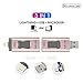 USB Flash Drive for iPhone 128GB Photo Stick iOS Memory Stick 128GB Thumb Drive 3.0, NUIFLASH iPhone Jump Drive Compatible Android iOS Windows (128GB-Pink)