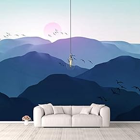 Wall Murals for Bedroom Traditional Chinese Landscape View Large Removable Wallpaper Peel and Stick Wall Stickers - 66x96 inches
