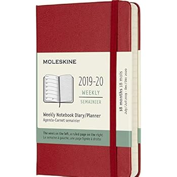 Moleskine Classic 18 Month 2019-2020 Weekly Planner, Hard Cover, Pocket (3.5