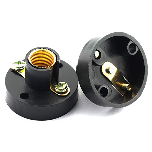 TOTOT 2pcs E10 Mini Bulb Holder Black Plastic Light Beads Lamp Bases Student Experiment Lighting DIY Accessories Screw Type Bulb Socket - Thumbnail 6