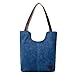 Hiigoo Simple Portable Bags Canvas Tote Bag Casual Shoulder Bag Bigger Handbag