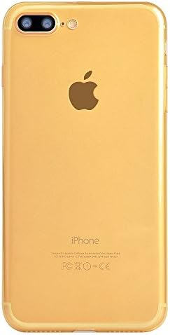Dfifan[Ultra slim]Iphone 7 Case Clear Phone Case [Flexible Soft TPU ]Apple Iphone 7 Cover (iphone 7 plus golden)