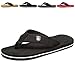 CIOR Men's Classical Flip-Flop Beach Slipper Comfortable Handmade Fashion Indoor and Outdoor Thong Sandals,SL30XB,Black,45