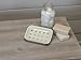 Cream Enamel Soap Dish with Removable Drip Tray and Drainage Holees Vintage Inspired Soap Holder