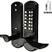 Right Handed Keyless Lock Digital Keypad Door Lock,Accent Levers Keyless Entry by Password Code Combination and Mechanical-Not Deadbolt,Need to Drill Additional 4 Holes.only for Single bore Door