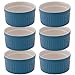 Mrs. Anderson’s Baking Souffle, Ceramic Earthenware, Bayberry, Set of 6, 3.75-Inch, 6-Ounce Capacity