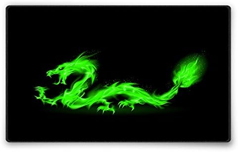 Silent Monsters Mouse Mat Small 24 x 20 cm / 10 x 8 inches, Mouse Pad Design: Fire Dragon, Stitched Edges, Mousemat for Office and Gaming, Mousepad Non-Slip Rubber Base, Desk Mat