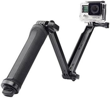 Durovin 3-Way Grip Arm Tripod Foldable Selfie Stick, Stabilizer Adjustable Monopod Mount Holder, Extendable Folding Arm Handle for Action Cameras and All GoPro Hero