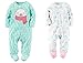 Carter's Baby Girls Fleece Sleep & Play Footed Sleeper set of 2