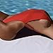 NE Norboe Strappy One Piece Backless Sexy Thong Bikini Swimsuits High Waist G String Bathing Suit for Women(Red, S)