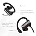 HiGoing Wireless Sport Headphones Bluetooth Earbuds with Mic Workout Sweatproof Running Earphones with Earhook Stereo Noise Cancelling Headset, Black/Gray