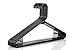 Made in USA Strong Clothes Hangers Bulk, 20-100 Pack Available, Heavy Duty Plastic Hanger for Closet and Clothing Hangars (60pk Black)