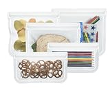 BlueAvocado Re-Zip Seal Reusable Storage Bag Kit (Pack of 5)