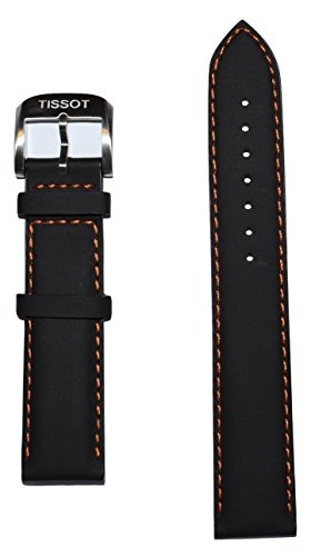 Tissot Quickster Black Leather 19mm Strap Band w/ Buckle for T095417A