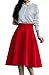 FACE N FACE Women's High Waist A Line Pleated Full Skater Bubble Skirt