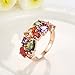 BAMOER Rose Gold Plated Austrian Crystal Promise Ring for Girls Women Size 9