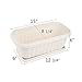 Mkono 2 Pack Rectangular Planter Window Box 15 Inches Plastic Garden Pot with Saucers, Beige