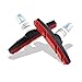 Tfwadmx Mountain Bike Brake Pads V-Brake Pads Set 70 mm Durable Rubber No Noise No Skid Fixed Gear Bicycle v Brake Shoes Blocks Cycling 3pairs(Red+Black+Blue)thumb 4