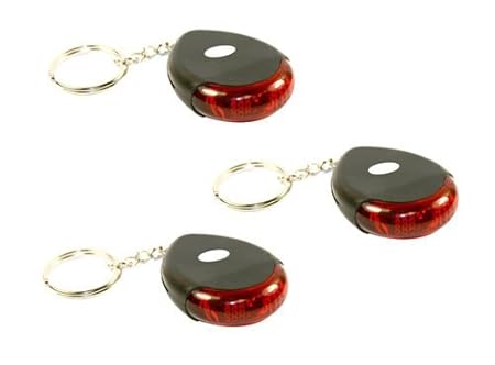 HUKITECH Schlüsselfinder (3 Stück) mit LED Licht und Tonsignal - Schlüssel Key Finder Keyfinder