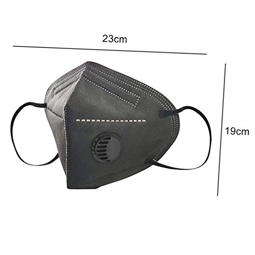 10Pcs Disposаble_N 95_Fàce Mẵsk 5 Layers FDẴ Certified Daily Use for Coronàvịrụs Protectịon Black