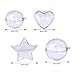 JUSLIN Bath Bomb Mold, 20 Sets Heart Ball Star Shape DIY Plastic Bath Bomb Mold with Shrink Wrap Bags for Christmas and Party Decorations(C)