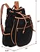 LISH Match Point Canvas Tennis Racket Backpack - Solid Drawstring Racquet Holder Bag