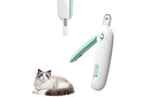 Cat Nail Clipper with Hidden File & Debris Catcher – Safe No-Mess Trimmer for Kittens & Cats | Adjustable Round Hole (1–3.5 m