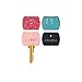 C.R. Gibson Leatherette Multicolor ''Queen Castle'' Key Covers, 4pc, 1.2'' W x 2'' H