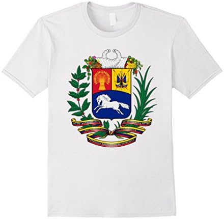 Mens Franela de Venezuela Escudo Venezolano Hombre Mujer Men XL White
