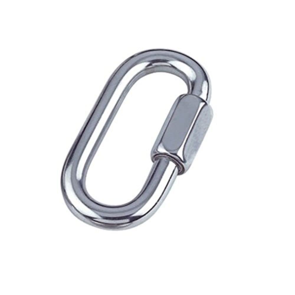 Merriway BH04987 (2 Pcs) Quick Link Chain Repair Shackles, M6 (1/4 inch) A2 316 Marine Grade Stainless Steel - Pack of 2 Pieces