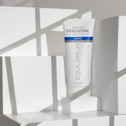 Professional Anti-Aging Facial Cream – 200 ml with Lifting and Regenerating Effect – For Mature or Dry Skin – With Tightenyl, Gatuline Expression and Vitamins A+E, Gerovital H3 Equilibrium