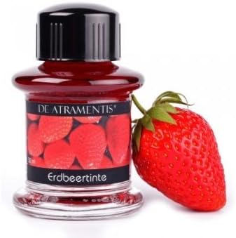 Strawberry Fruit Scented Premium Fountain Pen Bottled Ink [Strawberry Red] by De Atramentis by De Atramentis