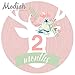 Modish Labels, Monthly Baby Stickers, Baby Milestone Stickers, Photo Prop, Baby Girl, Woodland, Deer, Floral Antlers, Flowers, Baby Shower, Woodland Nursery, Baby Book Keepsake