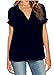 Face N Face Womens V Neck Short Sleeve Oversize Chiffon Blouse Shirt Tops