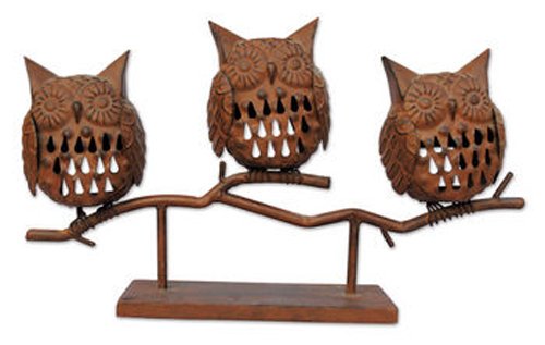 Sunset Vista Designs Harvest Blessings Owls Candle Holders