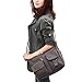 ENKNIGHT Women Shoulder Bags Casual Handbag Travel Canvas Bag Messenger Sling Bag Gray