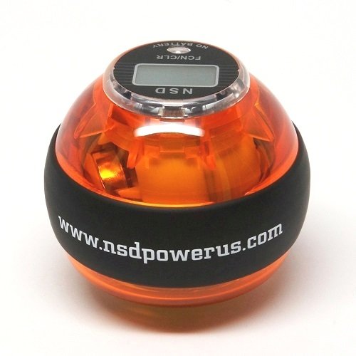 NSD Power Gyroscopic Winners Spinner for Strengthening Hands, Wrists and Forearms with Battery-Free LCD Counter, Amber - Thumbnail 5