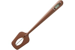 Digital Sugar Thermometer for Spatula - 2-in-1 Chocolate Cooking Tool, Food-Grade Silicone & Stainless Steel Probe, -50 to 30