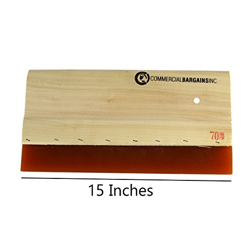 15" Silk Screen Printing Squeegee Single Durometer Ink Scraper with Drill Hole