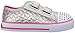 Skechers Kids Twinkle Toes Shuffles Sweet Steps Light-Up Sneaker,Silver Stars,9 M US Toddler