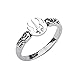 Disney Women's Stainless Steel Star Wars Jedi Symbol Cut Out Ring